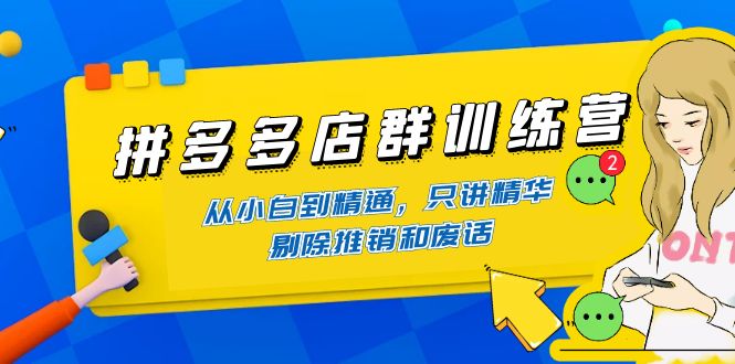 【副业项目4593期】98K电商学院·拼多多店群培训课，0基础也能学，从入门到精通-价值2499元-小白副业网