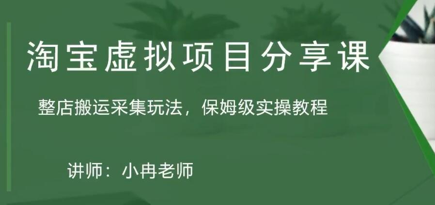 【副业项目5253期】淘宝虚拟整店搬运采集玩法分享课：整店搬运采集玩法，保姆级实操教程-小白副业网