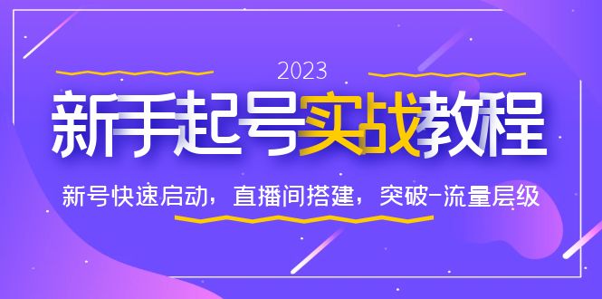 【副业项目6320期】0-1新手起号实战教程：新号快速启动，直播间怎样搭建，突破-流量层级缩略图