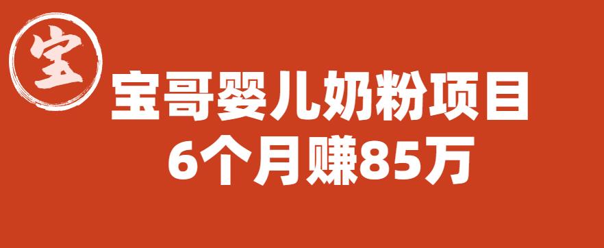 【副业项目6416期】宝哥婴儿奶粉项目，6个月赚85w【图文非视频】【揭秘】缩略图