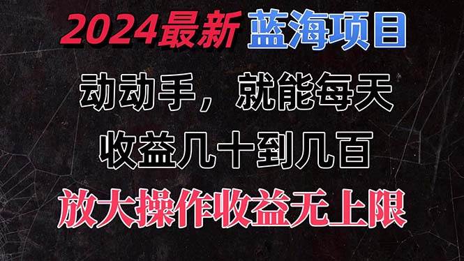 有手就行的2024全新蓝海项目，每天1小时收益几十到几百，可放大操作收…-小白副业网