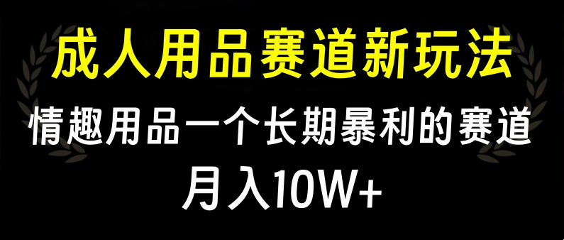 大人用品赛道新玩法，情趣用品一个长期暴利的赛道，月入10W+-小白副业网