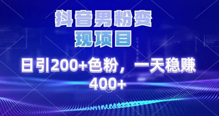 2025最新男粉项目 日引200 轻松月入2w+-小白副业网