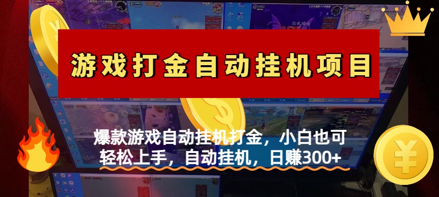 爆款游戏自动挂机打金，小白也可轻松上手，自动挂机，日赚300+-小白副业网