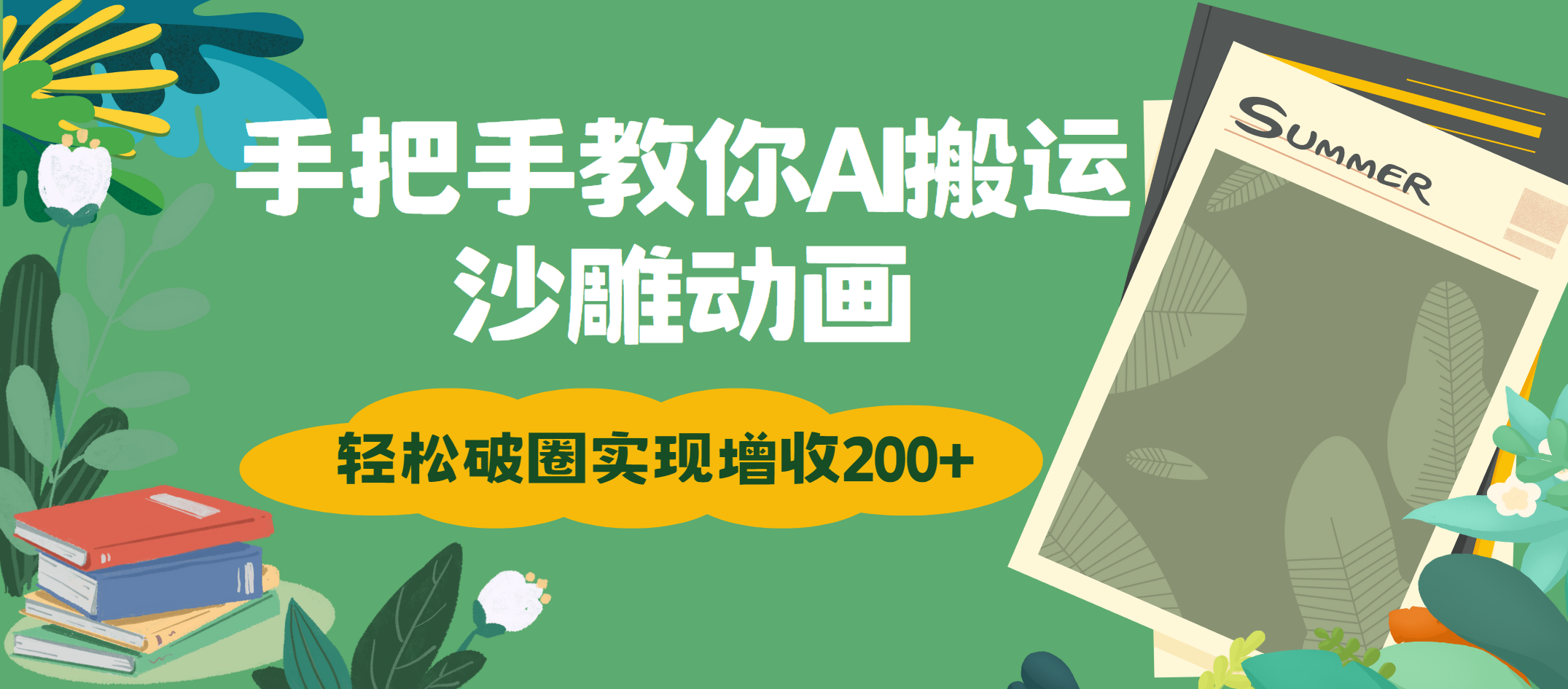 手把手教你用AI搬运沙雕动画轻松破圈实现增收200+-小白副业网